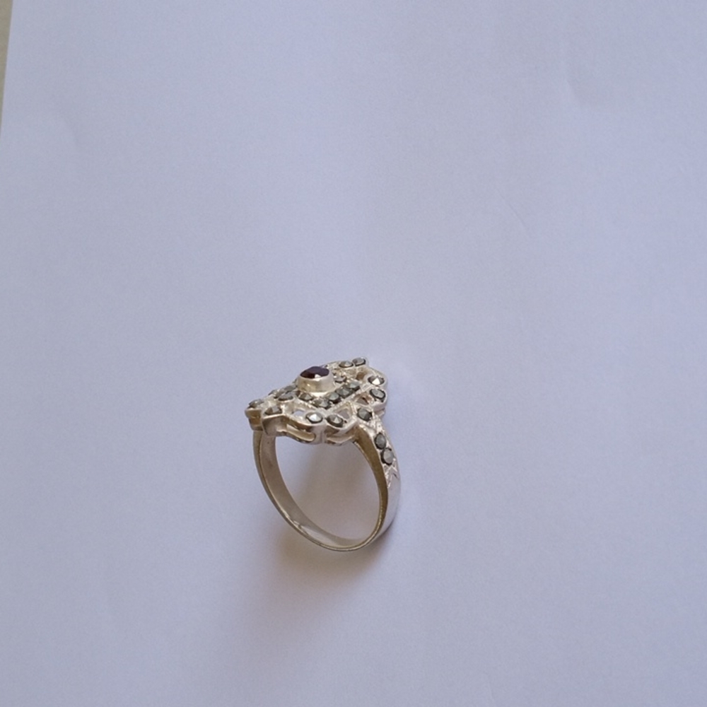 Sterling silver Marcasite ring - Picture 4 of 5